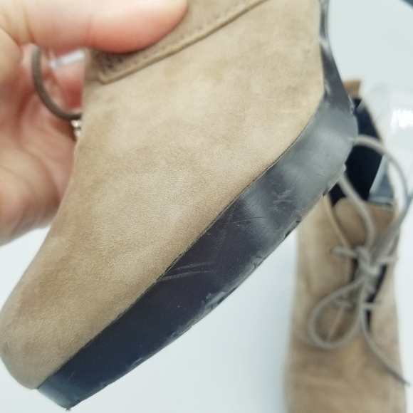 Giani Bernini Brown Tan Leather Suede Ankle Heeled Booties - size 9 - Picture 15 of 16